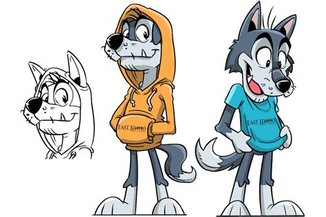 Set of mascots